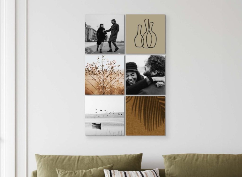 Botanische beelden in wanddecoratie