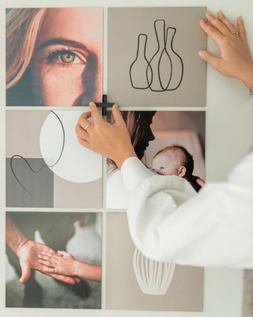 Foto's ophangen met afstandhouders