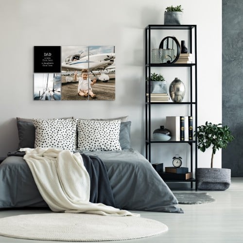 Hanging photos above the bed​