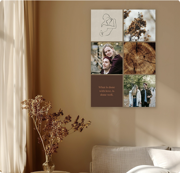 square wanddecoratie met herfst vibes
